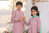 Rose pink emb boys kurta